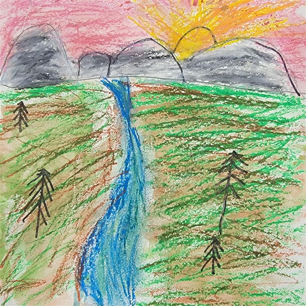 Happy little landscapes inspired by Bob Ross